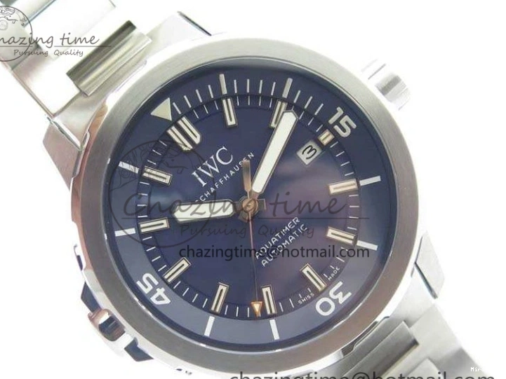 MIROTIME 0104 EasyMatch Aquatimer Automatic IW329004 V6F 1:1 Best Edition Blue Dial On SS Bracelet MIYOTA 7224